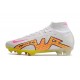 Nike Zoom Mercurial Superfly 9 Elite DF FG Vit Blå Gul