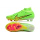 Nike Zoom Mercurial Superfly 9 Elite DF FG Grön Gul