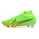 Nike Zoom Mercurial Superfly 9 Elite DF FG Grön Gul