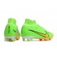 Nike Zoom Mercurial Superfly 9 Elite DF FG Grön Gul