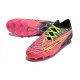 Nike Phantom GX Gripknit Elite FG Rosa Svart Gul