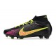 Nike Zoom Mercurial Superfly 9 Elite DF FG Svart Rosa Gul