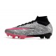 Nike Zoom Mercurial Superfly 9 Elite DF FG Silver Rosa Svart