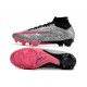 Nike Zoom Mercurial Superfly 9 Elite DF FG Silver Rosa Svart