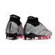 Nike Zoom Mercurial Superfly 9 Elite DF FG Silver Rosa Svart