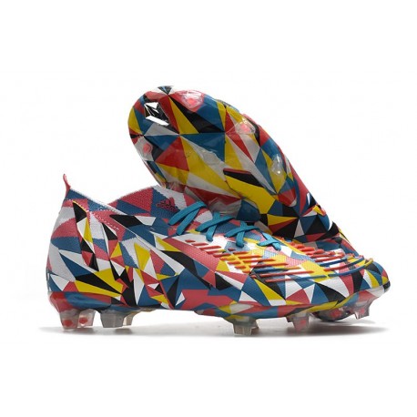 Skor adidas Predator Edge.1 FG Geometric - Blå Gul Röd LIMITED EDITION