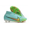 Nike Zoom Mercurial Superfly 9 Elite DF FG Blå Gul