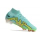 Nike Zoom Mercurial Superfly 9 Elite DF FG Blå Gul