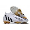 adidas Predator Edge+ FG Fotbollsskor Vit Svart Guld