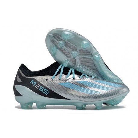 Fotbollsskor Adidas X Crazyfast Messi .1 FG Silver Blå Svart