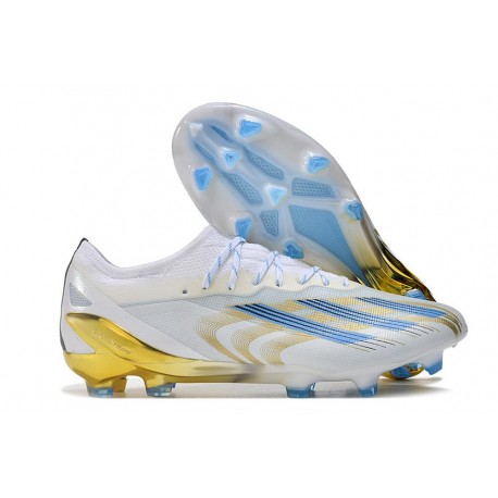 Fotbollsskor Adidas X Crazyfast Messi .1 FG Vit Blå Guld