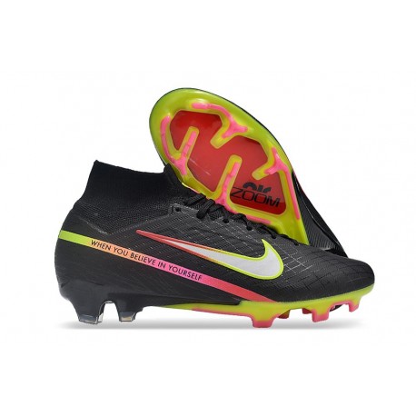 Nike Zoom Mercurial Superfly IX Elite FG MR Svart Silver