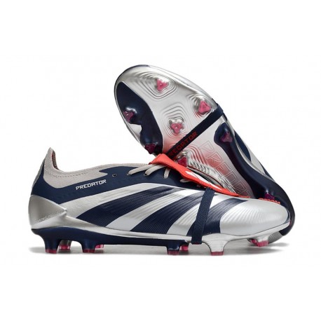 adidas Predator Elite Foldover Tongue FG Silver Svart Röd 