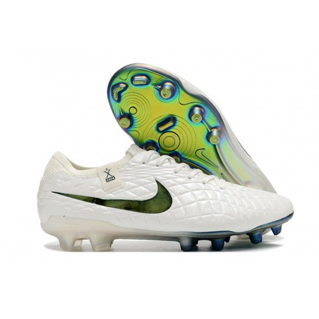 Nike Tiempo Legend 10 Elite FG Skor Vit Svart Grön