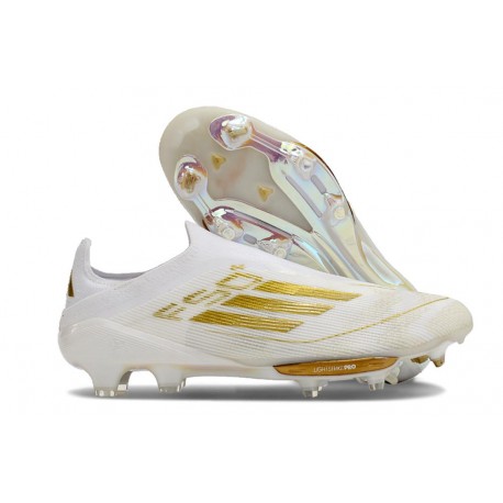 Adidas F50+ Laceless FG Vit Guld