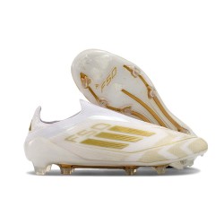 Adidas F50+ Laceless FG Vit Guld