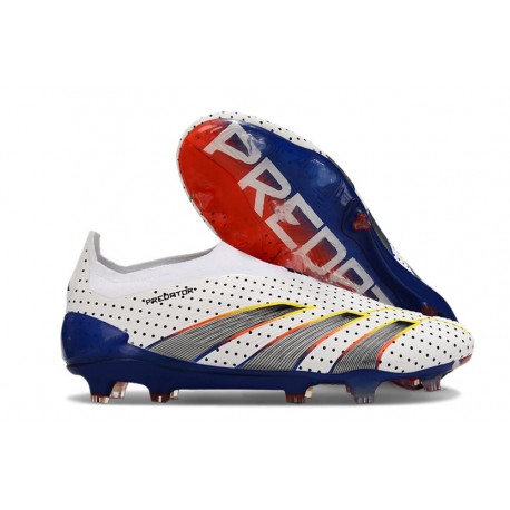adidas Fotbollsskor Predator Elite LL FG Vit Grå Blå Röd