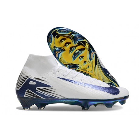 Nike Air zoom Mercurial Superfly X Elite FG Vit Blå