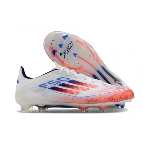 Fotbollsskor Adidas F50 Elite FG Vit Röd Blå