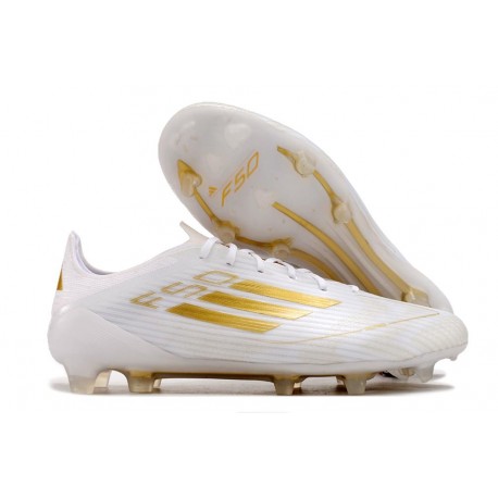 Fotbollsskor Adidas F50 Elite FG Vit Guld
