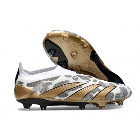 adidas Fotbollsskor Predator Elite LL FG Guld Vit Grå