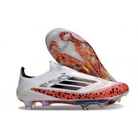 Adidas F50+ Laceless FG X Messi Vit Svart Röd 