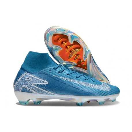 Nike Air Zoom Mercurial Superfly X Elite FG Blå Vit
