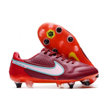 Fotbollsskor Nike Tiempo Legend 9 Elite SG Blueprint - Bordeaux Vit Rosa
