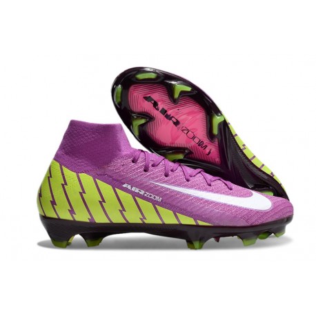 Nike Air Zoom Mercurial Superfly X Elite FG Lila Gul Vit