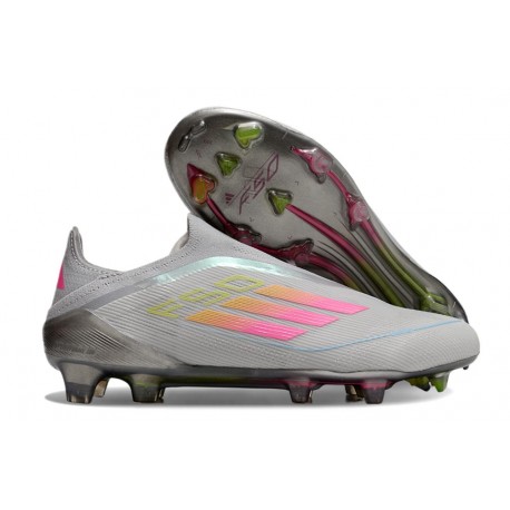 Fotbollsskor Adidas F50 Laceless FG Grå Rosa
