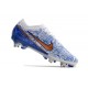 Nike Zoom Mercurial Vapor XV Elite SG Traction Vit Blå Röd 