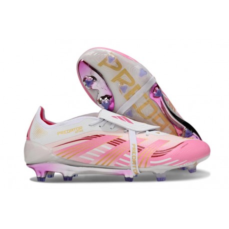 Adidas Predator Elite Foldover Tongue FG Vit Rosa Guld