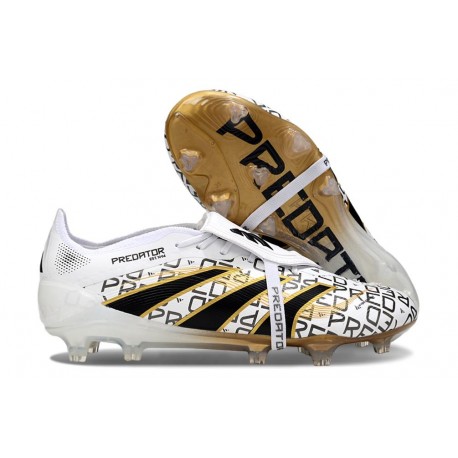 Adidas Predator Elite Foldover Tongue FG Vit Svart Guld