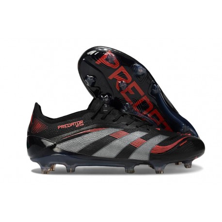 adidas Predator Elite FG 2025 Svart Grå Röd 