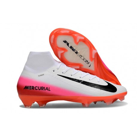 Nike Air Zoom Mercurial Superfly X Elite FG Vit Svart Röd
