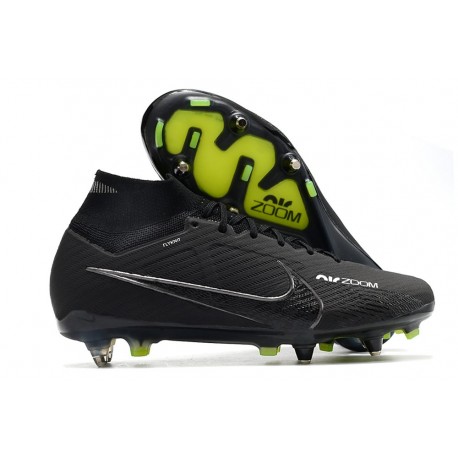 Nike Zoom Mercurial Superfly IX Elite FG Shadow - Svart Grå Vit Neon