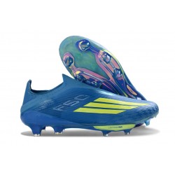 Adidas F50+ Laceless FG X MESSI Blå Gul