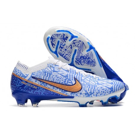 Nike Zoom Mercurial Vapor 15 Elite FG Vit Blå Guld