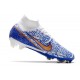 Nike Air Zoom Mercurial Superfly IX Elite FG Vit Blå Guld