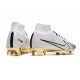 Nike Air Zoom Mercurial Superfly IX Elite FG Vit Guld