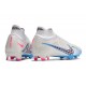 Nike Zoom Mercurial Superfly 9 Elite DF FG Vit Blå